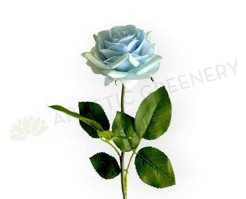 F-SP0107L Real Touch Quality Single Stem Light Blue Latex Rose 44cm | ARTISTIC GREENERY 