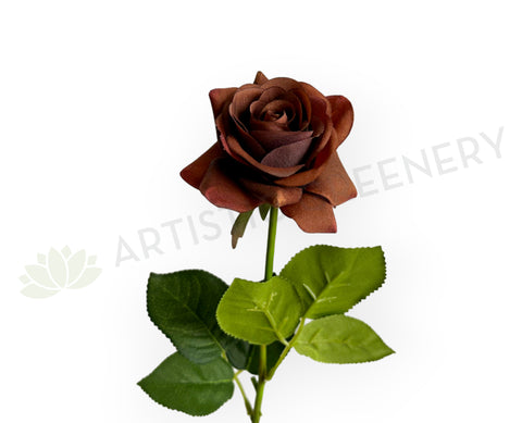 F-SP0107 Latex Single Rose Stem 42cm Brown | ARTISTIC GREENERY 