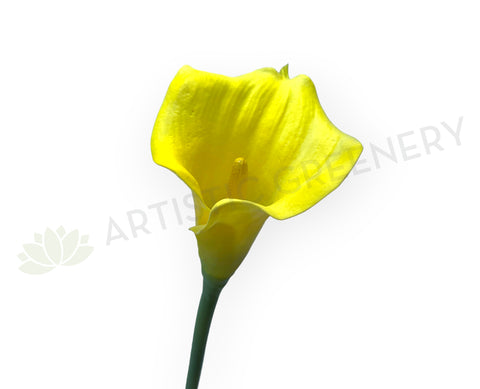 F0008 Faux Calla Lily / Arum Lily Stem 67cm Yellow | ARTISTIC GREENERY