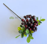 F0165 Artificial Viburnum Berry Spray 33cm Deep Red Fake red berry | ARTISTIC GREENERY