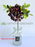 F0165 Artificial Viburnum Berry Spray 33cm Deep Red Fake red berry | ARTISTIC GREENERY
