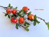 Orange - F0265 Artificial Pomegranate Fruit Spray 88cm Red / Orange | ARTISTIC GREENERY 石榴