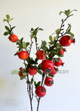 F0265 Artificial Pomegranate Fruit Spray 88cm Red / Orange | ARTISTIC GREENERY 石榴