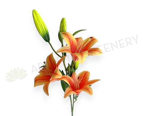 F0303 Artificial Orange Tiger Lily 72cm Orange | ARTISTIC GREENERY 百合
