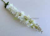 F0368-S93 Silk Delphinium / Stock Flower 104cm White | ARTISTIC GREENERY