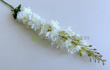 F0368-S93 Silk Delphinium / Stock Flower 104cm White | ARTISTIC GREENERY