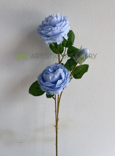 F0375 Artificial Ranunculus Spray 63cm Light Blue | ARTISTIC GREENERY ...