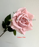 Pink - F0391 Latex Single Rose Stem (Open) 75cm Pink / Light Blue / Brown / Black | ARTISTIC GREENERY 