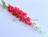 F0407RED Artificial Long Delphinium / Stock Flower Stem | ARTISTIC 
