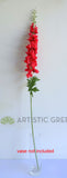 F0407RED Artificial Long Delphinium / Stock Flower Stem | ARTISTIC GREENERY