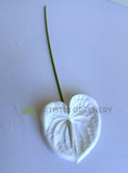 F0414W Artificial White Anthurium / Flamingo Flower 60cm White  ARTISTIC GREENERY WA