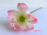 Pink - F0415S Artificial Lotus Flower (Nelumbo Nucifera) Small 84cm Pink / White | ARTISTIC GREENERY