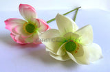 F0415S Artificial Lotus Flower (Nelumbo Nucifera) Small 84cm Pink / White | ARTISTIC GREENERY