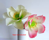 F0415S Artificial Lotus Flower (Nelumbo Nucifera) Small 84cm Pink / White | ARTISTIC GREENERY