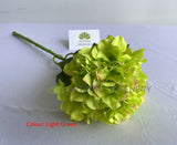 F0416 Silk Hydrangea Stem 57cm Available in 3 Colours (White / Light Green / Light Pink & White) | Artistic Greenery Perth