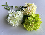 F0416 Silk Hydrangea Stem 57cm Available in 3 Colours (White / Light Green / Light Pink & White) | Artistic Greenery Perth