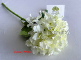 F0416 Silk Hydrangea Stem 57cm Available in 3 Colours (White / Light Green / Light Pink & White) | Artistic Greenery Perth