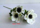 F0428 Artificial Anemone Spray 58cm Blue / White | ARTISTIC GREENERY