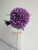 LILAC - F0429 Artificial Pom Pom Chrysanthemum Stem 52cm 6 Colours | ARTISTIC GREENERY