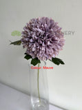 MAUVE - F0429 Artificial Pom Pom Chrysanthemum Stem 52cm 6 Colours | ARTISTIC GREENERY