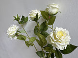 F0432 Silk Garden Rose Spray 83cm White | ARTISTIC GREENERYF0432 Silk Garden Rose Spray 83cm White | ARTISTIC GREENERY