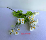 WHITE - F0438 Artificial Chamomile Spray 54cm Yellow / White | ARTISTIC GREENERY