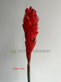 Red - F0440 Artificial Aphelandra (Bromelia Flowers) 80cm Yellow / Red | ARTISTIC GREENERY