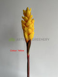 Yellow - F0440 Artificial Aphelandra (Bromelia Flowers) 80cm Yellow / Red | ARTISTIC GREENERY