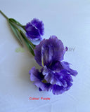 F0445 Silk Dutch Iris Stem 79cm Purple / Lilac| ARTISTIC GREENERY