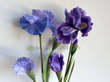 F0445 Silk Dutch Iris Stem 79cm Purple / Lilac| ARTISTIC GREENERY