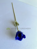 F0446 Artificial Blue Anemone Single Stem 50cm Vibrant Blue | ARTISTIC GREENERY
