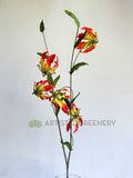 F0454 Artificial Gloriosa / Fire Lilies Spray 93cm | ARTISTIC GREENERY