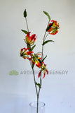 F0454 Artificial Gloriosa / Fire Lilies Spray 93cm | ARTISTIC GREENERY