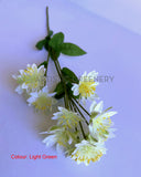 F0456 Artificial Astrantia / Blushing Bride Spray 61cm Light Blue / Light Green | ARTISTIC GREENERY