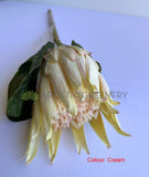 Cream - F0457 Artificial Queen Protea Stem 67cm 4 colours | ARTISTIC GREENERY 
