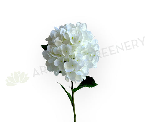 F0472 Silk Hydrangea Single Stem 67cm (17cm Dia) White Australia Business | ARTISTIC GREENERY PERTH FAUX FLOWERS SUPPLIER