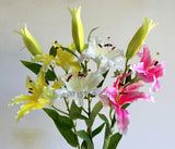F0478 Casa Blanca Lily 99cm Yellow / White / Pink (SPECIAL) | ARTISTIC GREENERY