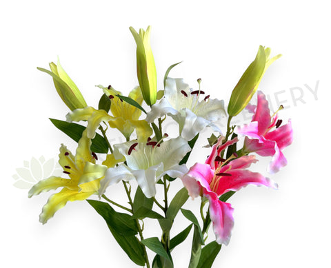 F0478 Casa Blanca Lily 99cm Yellow / White / Pink (SPECIAL) | ARTISTIC GREENERY 百合