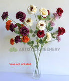 F0480 Camellia / Garden Rose Spray 81cm 5 Colour (SPECIAL) | ARTISTIC GREENERY 茶花