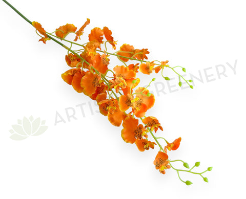 F0482 Silk Oncidium / Dancing Orchid 85cm Orange (SPECIAL) | ARTISTIC GREENERY 跳舞兰