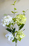 F0483 Silk Hydrangea Stem 89cm White / Light Green (Clearance Stock) Cheap Silk Flowers | ARTISTIC GREENERY