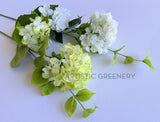 F0483 Silk Hydrangea Stem 89cm White / Light Green (Clearance Stock) Cheap Silk Flowers | ARTISTIC GREENERY