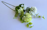 F0483 Silk Hydrangea Stem 89cm White / Light Green (Clearance Stock) Cheap Silk Flowers | ARTISTIC GREENERY