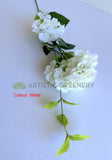 F0483 Silk Hydrangea Stem 89cm White / Light Green (Clearance Stock) Cheap Silk Flowers | ARTISTIC GREENERY