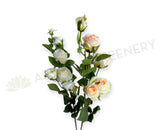 F0484 Small Rose Spray 74cm White / Blush (Clearance Stock) | ARTISTIC GREENERY