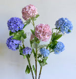 F0485 Snowball Hydrangea 70cm 3 colours