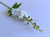 F0486 Latex Delphinium / Stock Flower 66cm White (Real Touch Quality) | ARTISTIC GREENERY 飞燕草