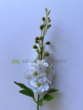 F0486 Latex Delphinium / Stock Flower 66cm White (Real Touch Quality) | ARTISTIC GREENERY 飞燕草