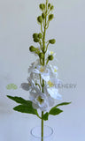 F0486 Latex Delphinium / Stock Flower 66cm White (Real Touch Quality) | ARTISTIC GREENERY 飞燕草