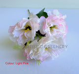 F0487 Artificial Lisianthus Spray 53cm Light Pink / White / Light Purple | ARTISTIC GREENERY 桔梗